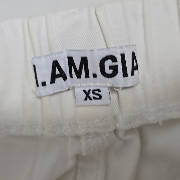I. Am. Gia Elevara Cargo Pant in White with Zippers Woman's  - Picture 9 of 9